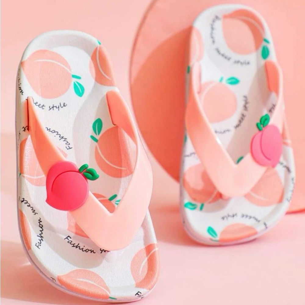 Kids Peach Flip Flop Sandals